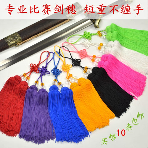 Jiansui Taichi sword tassel martial arts competition professional use high dense root Sword tassel