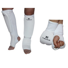 Load image into Gallery viewer, Taekwondo glove foot protector karate sparing hand feet guard TKD ankle guard Martial arts protection half finger glove