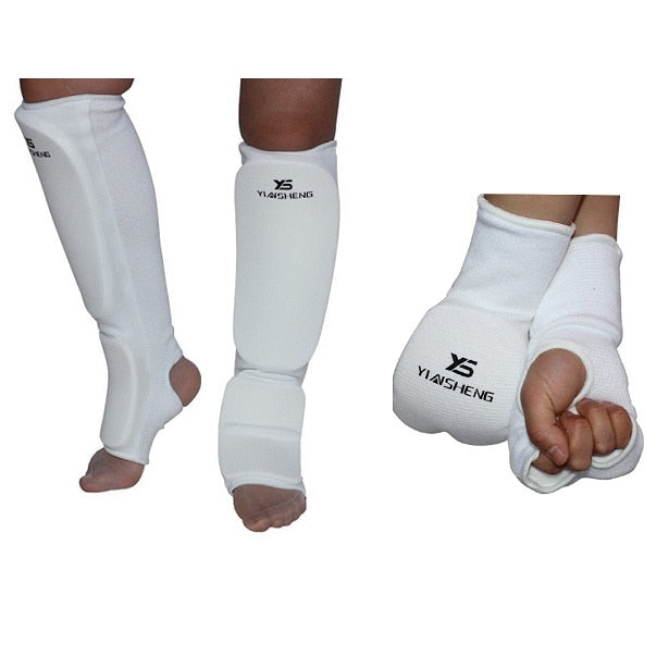 Taekwondo glove foot protector karate sparing hand feet guard TKD ankle guard Martial arts protection half finger glove