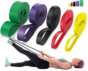 Stretch Resistance Band Exercise Expander Elastic Band Pull Up Assist Bands for Fitness Training Pilates Home Workout, 208cm